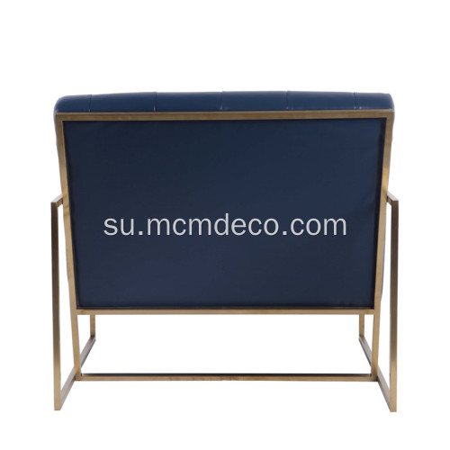 Kursi Stainless Steel Frame Tufted Seat Lounge Kursi